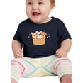 thumbnail image 1 of Cute Dogs In Basket T-Shirt Infant -Image by Shutterstock,  18 Months, 1 of 4