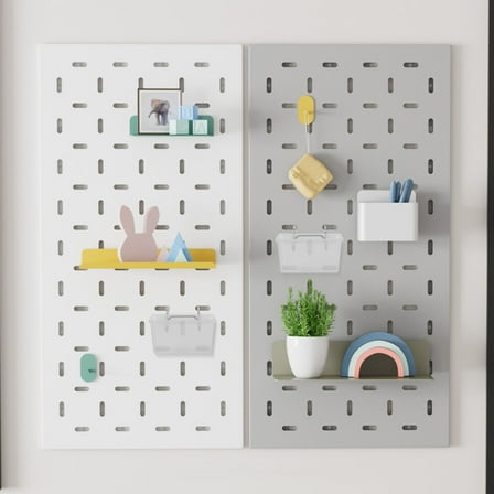Masteelf 6pcs Pegboard Bins with Hooks for Organizing Accessories Storage Garage Organization