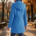 thumbnail image 5 of Enjoytime Winter Coats for Women Double Breasted Mid‑Length Hooded Overcoat Fall Winter Warm Cozy Long Sleeve Outerwear, 5 of 5