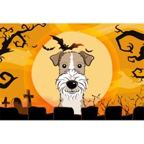 Carolines Treasures BB1805PLMT Halloween Wire Haired Fox Terrier Fabric Placemat