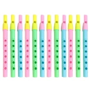 PAMINGONO 12Pcs Plastic Recorder Music Flute Assorted Colors