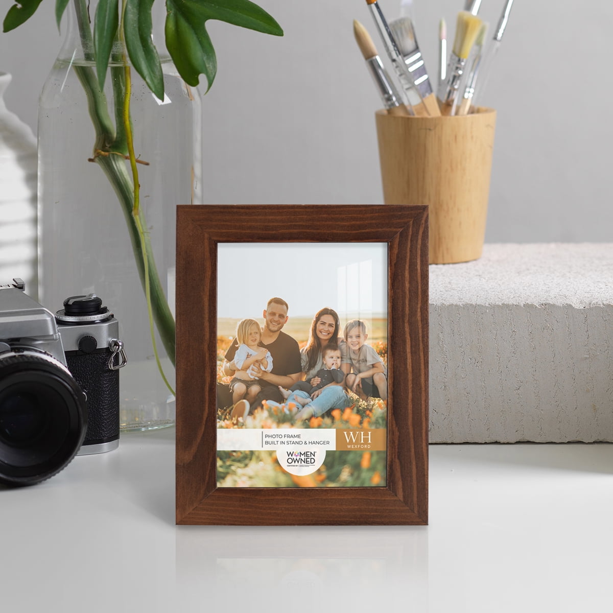 Woodgrain 3.5 in. x 5 in. Chestnut Picture Frame