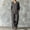 Dark Gray, variant on Morttic Women's Loose Solid Color Set – V-Neck Long Sleeve Shirt & Wide Leg Pants with Side Pockets Casual Vacation Outfit Dark Gray,S