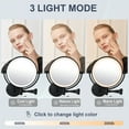 thumbnail image 6 of TUSHENGTU 8" Hardwired Lighted Wall Mount Makeup Mirror,Black Shaving mirror, 3X Magnifing Double mirror, 6 of 6