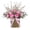 (YY)B, variant on Rustic Simulated Flower Basket - Cream Vintage Garland Wreath for Front Door, Wall Hanging Farmhouse Home Decor (Spring Summer)