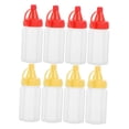thumbnail image 6 of HEMOTON 8Pcs Small Squeeze Bottles Portable Leak-Proof for Sauce Dispensing Kitchen Use, 6 of 8