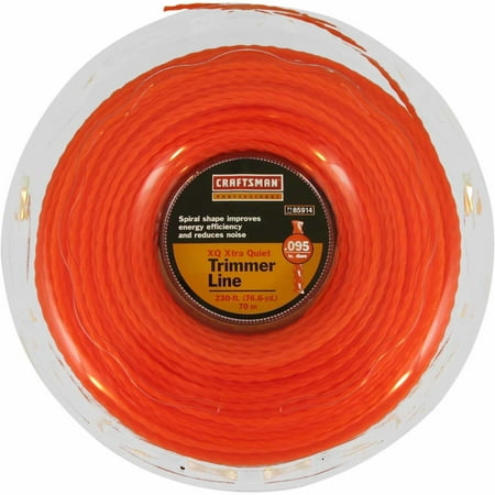 Craftsman String Trimmer Line Replacement Professional XQ Spiral Design 230 ft. Spool Lawn Garden Tool Accessory 986095D0.8-6
