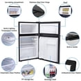 thumbnail image 5 of 3.2 cu ft 2 Door Fridge and Freezer, Stainless Steel, Double Doors,115V/60Hz, 5 of 7