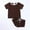 Brown, variant on Toddler Summer Clothes Solid Short Sleeve T-Shirt Tops + Shorts Girls 2 Piece Outfits Set 12-24 Months Girls Outfits Cute&nbsp;Girl&nbsp;Clothing