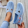 thumbnail image 6 of oqasdz Women Casual Shoes Mesh Breathable Floral Emborider Slip On Soft Sole Sneakers Round Toe Non Slip Comfortable Walking Shoes Outdoor Summer, 6 of 6