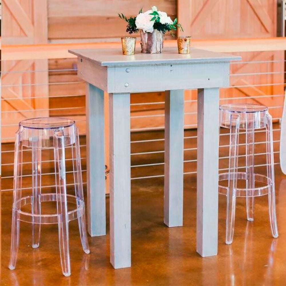 Heavenly Collection Clear Plastic Bar Stool SET OF 2