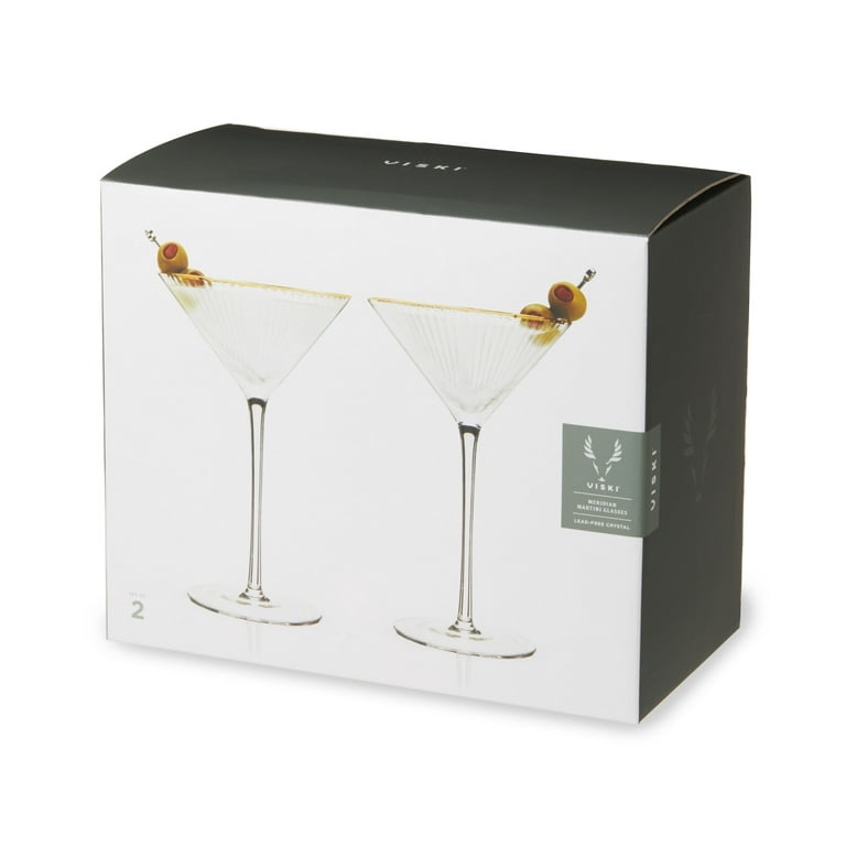 Crystalia Martini Glasses Set of 4, Perfect Clear Cocktail Glasses, 6 oz  Capacity 