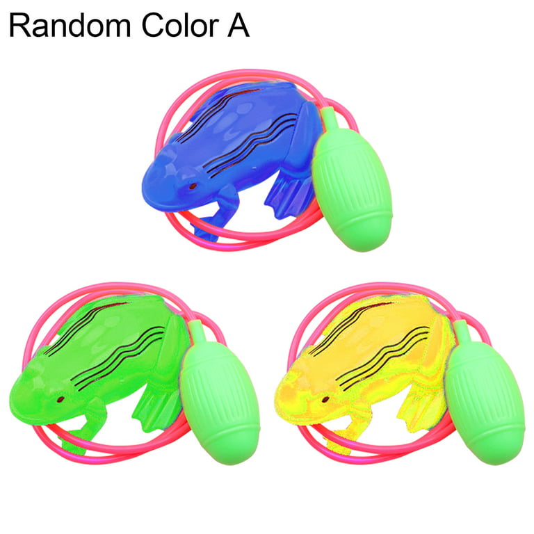 3Pcs Jumping Frog Toy Funny Line Control Plastic Air Powered
