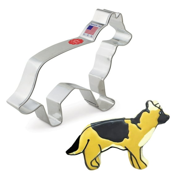 Ann Clark German Shepherd Cookie Cutter 5.25", Made in USA