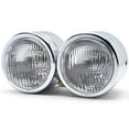 thumbnail image 1 of Krator Chrome Twin Headlight Motorcycle Double Dual Lamp Compatible with Harley Davidson Softail FXSTI Custom, 1 of 6