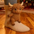 thumbnail image 2 of Animal Socks, 3D Knit Animal Sloth Socks for women, Cute Plush Animals Hug Sock, Long Stocking Sock for Christmas Gifts, 2 of 10