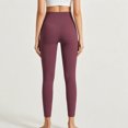 thumbnail image 5 of Ovbmpzd Slim-Leg Yoga Pants Womens Petite Ladies Coffee Leggings Long Casual High Waist Leggings,L, 5 of 6