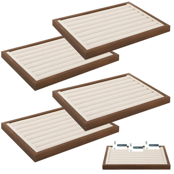 4 PCS Name Badge Holders, ID Badge Tray Organizer, Foam Name Badge Organizer Badge Holds, ID Tag Name Badge Organizer Name Tag Holders for Office School