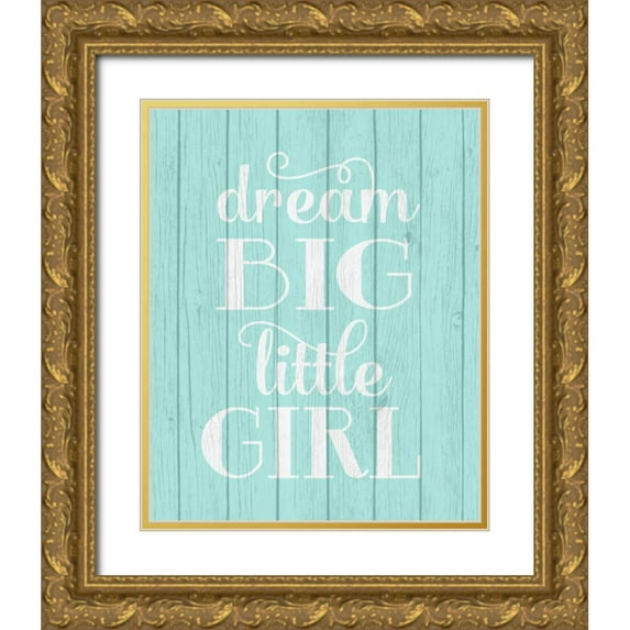 Robinson, Tamara 15x18 Gold Ornate Wood Framed with Double Matting Museum Art Print Titled - Paisley Dream Big