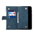 thumbnail image 6 of Dteck Zipper Wallet Case for Samsung Galaxy S23 Plus/S23+,Magnetic Leather Card Pocket Crossbody Case Shockproof Rubber Kickstand Full Body Cover with Shoulder & Wrist Strap,Darkblue, 6 of 11