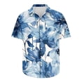 thumbnail image 5 of ZCFZJW Fashion Mens Hawaiian Tops Tropical Print Summer Short Sleeve Button Down Graphic T-Shirts Loose Regular Fit Casual Holiday Vacation Beach Shirts Multicolor#09 L, 5 of 6