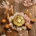 thumbnail image 7 of Luoshdecor Metal Leaf Flower Shaped Candel Holder,Gold Hollowed Out Tea Light Holder for Tabletop Holiday Decoration, 7 of 7