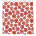 thumbnail image 3 of Aster Shower Curtain, Pink Blooms Flower Field Essence Fragrance Mother Nature Tropical Flourish, Fabric Bathroom Set with Hooks, 69W X 75L Inches Long, Pink Coral White, by Ambesonne, 3 of 3