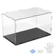 thumbnail image 1 of Caja de exhibición de acrílico de 1 paquete, 13.8x7.9x7.9 pulgadas/35x20x20 cm, caja de exhibición clara de acrílico con base de madera negra para colecciones, a prueba de polvo, 1 of 6