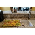 thumbnail image 2 of Abstract Flowers in Yellows and Oranges Dish Drying Mat, 2 of 7