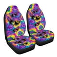 thumbnail image 7 of ZIATUBLE Butterfly Tie-Dye Car Seat Covers High Back Auto Interior Accessory for Women 2 Packs Stylish Covers Front Seats Only Vehicle Seat Protector Universal Fit Most Vehicle Sedan Truck Van, 7 of 7