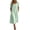 Green(Dress), variant on Midi Dress for Women Puff Short Sleeve Square Neck Casual Loose Fit Cotton Blend Sundress with Pockets, Vintage Inspired BoHo Summer Dress