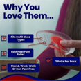 thumbnail image 2 of 3 Pairs Gel Heel Cups Plantar Fasciitis Inserts, Silicone Gel Heel Pads For Heel Pain, Bone Spur & Achilles Pain, 2 of 5