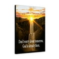 thumbnail image 4 of Scripture Walls  Don't Worry Matthew 6:34 Bible Verse Canvas Christian Wall Art Ready to Hang Unframed, 4 of 9