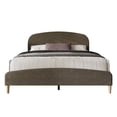 thumbnail image 3 of Home Design Rugby Twin Upholstered Panel Bed Frame, Brown, Easy Assembly, 3 of 5