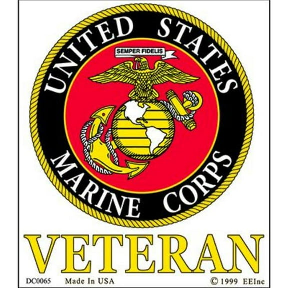 Eagle Emblems DC0065 Sticker - USMC Veteran - 3 x 4.25 in.