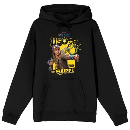 One Piece Live Action Usopp Graphic Hooded Sweatshirt for Men-Medium