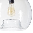 thumbnail image 3 of CASAMOTION Wavy Hammered Hand Blown Glass Pendant Light, Clear, 13", 3 of 7