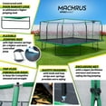 thumbnail image 4 of Upper Bounce Machrus Square Trampoline Set with Premium Enclosure and Safety Pad, Green, 144.00" x 144.00" x 108.00", 4 of 6