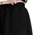 thumbnail image 4 of UACY Girls Wide Leg Sweatpants Baggy Sweat Pants for Teen Girls Kids Loose Fit Straight Leg Joggers with Pockets Drawstring Waist (Black, 7-8 Years), 4 of 6