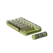 Weekly Pill Organizer Large Compartments Pill Container Removable Dividers Pill Green