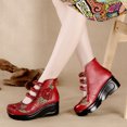 thumbnail image 3 of Women's Back Zipper Platform Shoes Comfort Leather Wedge Pumps For Ladies, 3 of 4
