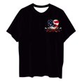 thumbnail image 4 of Camiseta de Cuello Redondo Impresa Delantera Y Trasera Del Día de la Independencia de las Mujeres, Tops Cortos Casuales para las Mujeres, 4 of 5