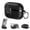 Black, variant on Allytechgroup Case for Apple AirPods Pro 3, PU Leather Electroplate PC Cover with Secure Lock Button & Ring Loop Protective Wireless Charging Support Case for Airpods Pro 3rd Gen (2025), Black