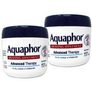 Aquaphor Advanced Therapy Healing Ointment Skin Protectant Jar, Unscented, 14 oz (Pack of 2)