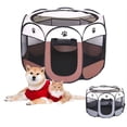 thumbnail image 1 of Corral Jaulas Para Perros Gato Conejos Plegable Mascota Casa Modelo Marron, 1 of 4