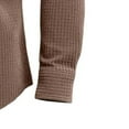 thumbnail image 6 of Men's Big & Tall Waffle-Knit Shirt Button Down Long Sleeve Dressy Shirt Casual Formal Blouse,XXXL,Brown, 6 of 6