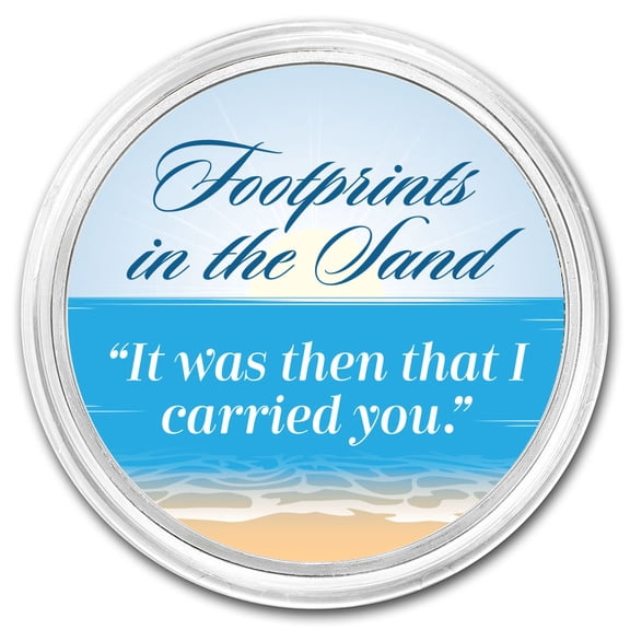 1 oz Silver Colorized Round - APMEX (Footprints in the Sand, V2)
