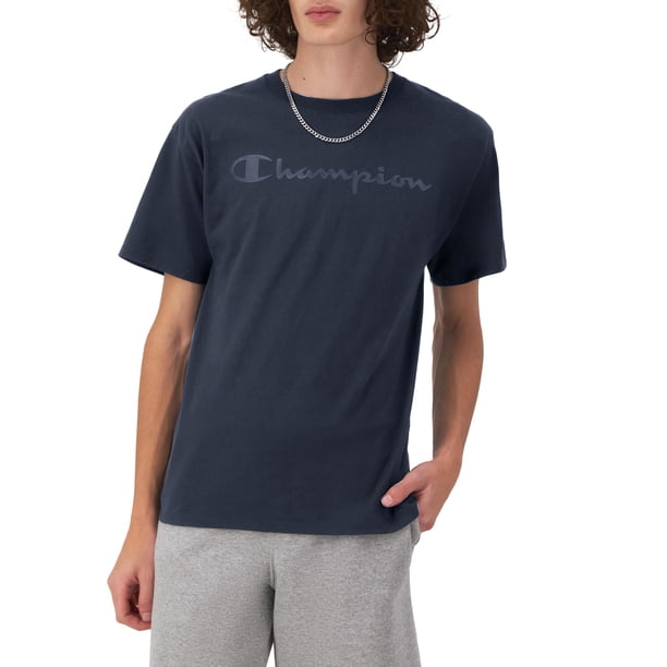 Remera Clásica con Estampado para Hombre Champion Azul Marino 2XL