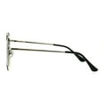 thumbnail image 3 of Cropped Color Mirror Lens Metal Rim Officer Pilots Sunglasses Blue Silver, 3 of 4
