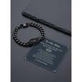 thumbnail image 4 of Bandmax 8.26'' Black Cuban Chain Bracelet for Men Women Stainless Steel Love Infinity Knot Bracelet Link Chain Gift with Specific Card for Your Man, 4 of 7
